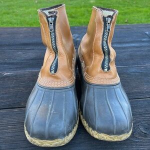 LL bean boots; size 11 zip-up front; used condition